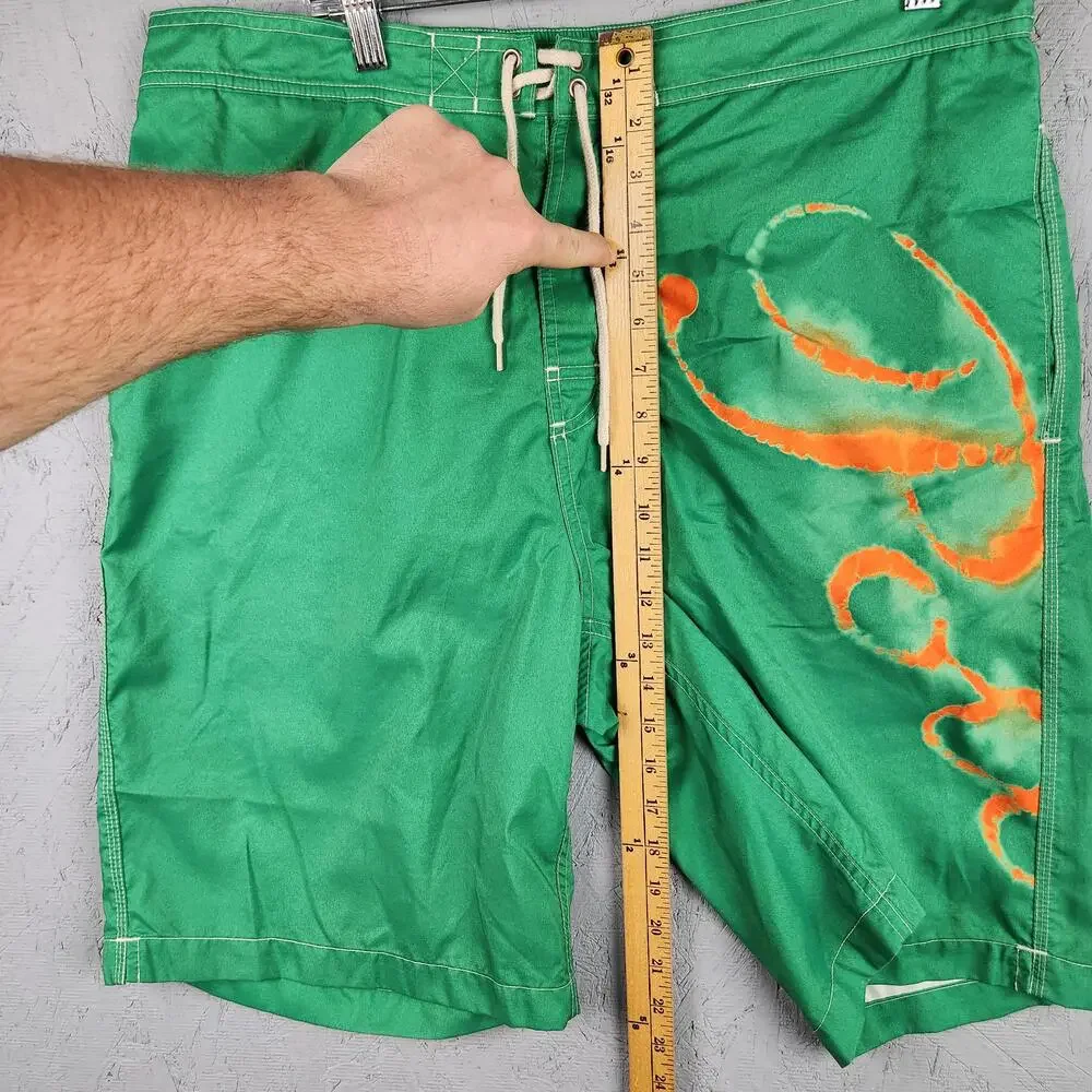 Vintage Polo Ralph Lauren Swim Trunks Mens Large Green Board Shorts Mesh Lined